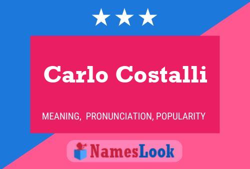 Carlo Costalli 名字海报