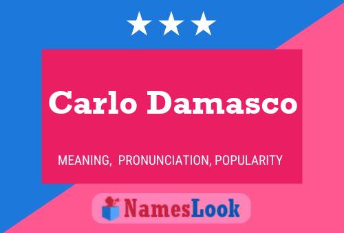 Carlo Damasco 名字海报