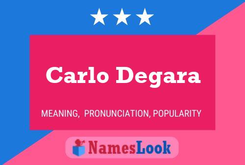 Carlo Degara 名字海报