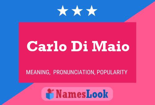 Carlo Di Maio 名字海报