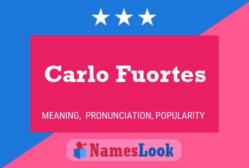 Carlo Fuortes 名字海报