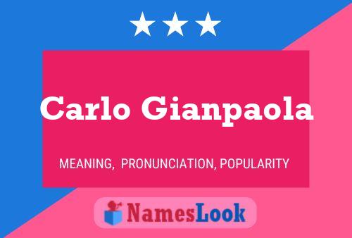 Carlo Gianpaola 名字海报