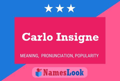 Carlo Insigne 名字海报