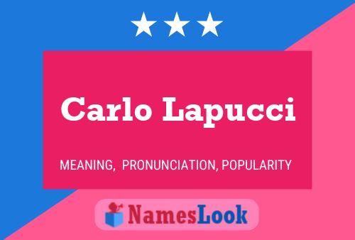 Carlo Lapucci 名字海报