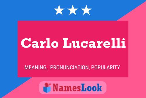 Carlo Lucarelli 名字海报