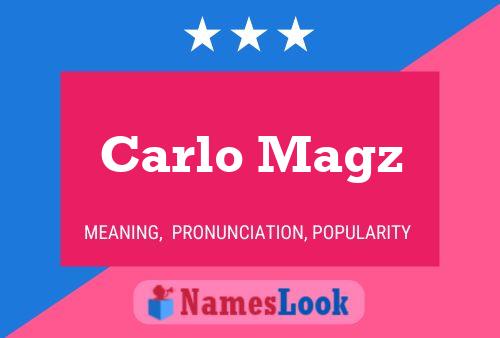 Carlo Magz 名字海报