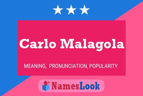 Carlo Malagola 名字海报