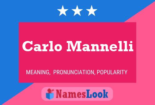 Carlo Mannelli 名字海报