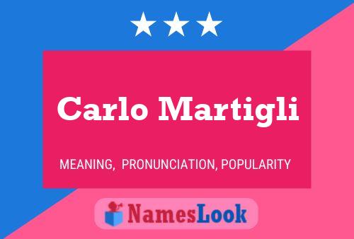 Carlo Martigli 名字海报