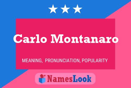 Carlo Montanaro 名字海报