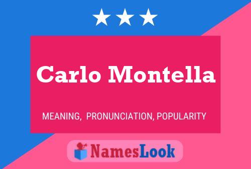 Carlo Montella 名字海报