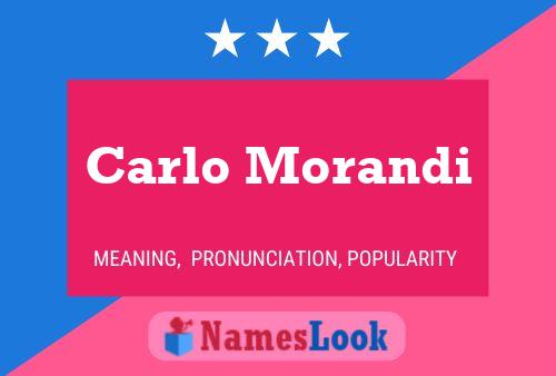 Carlo Morandi 名字海报