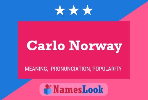 Carlo Norway 名字海报