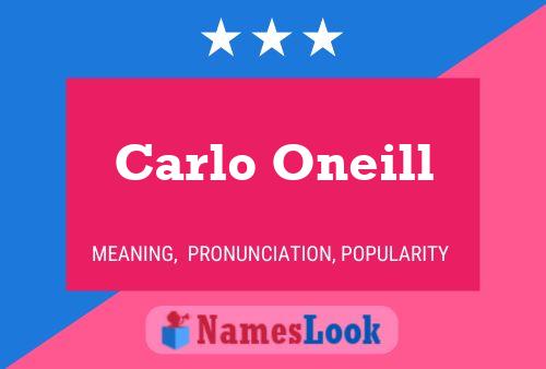 Carlo Oneill 名字海报