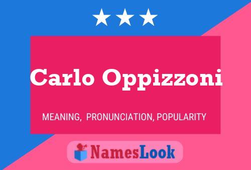 Carlo Oppizzoni 名字海报