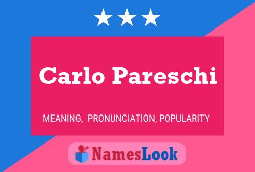 Carlo Pareschi 名字海报