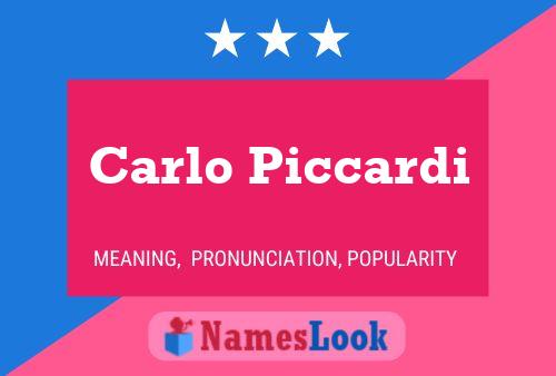 Carlo Piccardi 名字海报