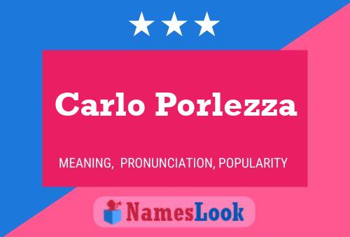 Carlo Porlezza 名字海报