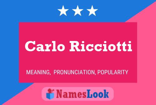 Carlo Ricciotti 名字海报