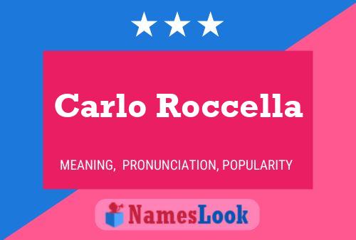 Carlo Roccella 名字海报