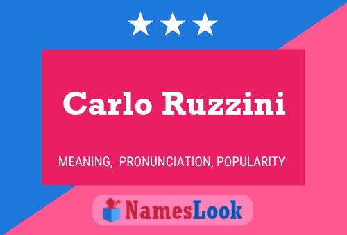 Carlo Ruzzini 名字海报