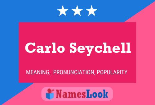 Carlo Seychell 名字海报