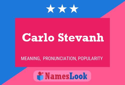 Carlo Stevanh 名字海报