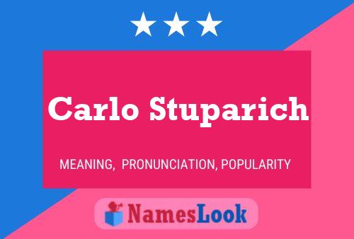 Carlo Stuparich 名字海报