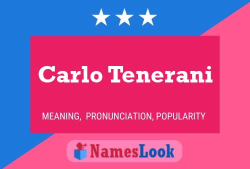 Carlo Tenerani 名字海报