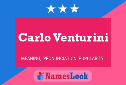 Carlo Venturini 名字海报