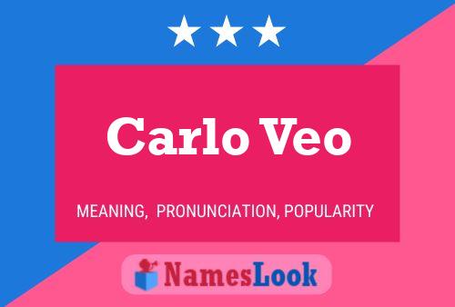 Carlo Veo 名字海报