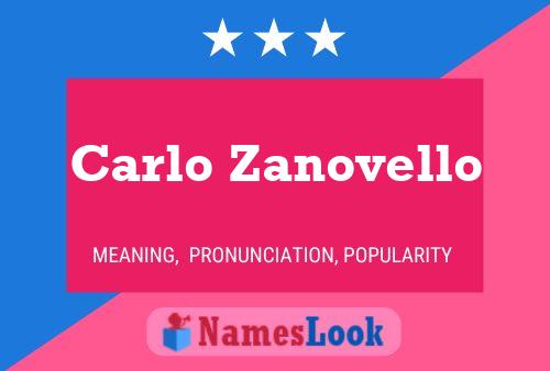 Carlo Zanovello 名字海报