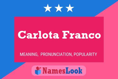 Carlota Franco 名字海报