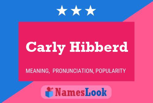 Carly Hibberd 名字海报