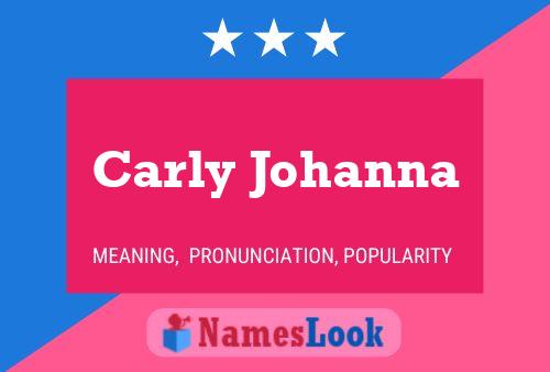 Carly Johanna 名字海报