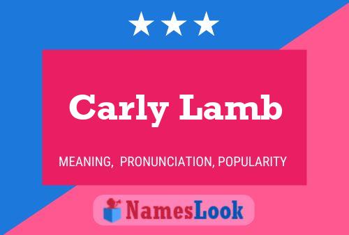 Carly Lamb 名字海报