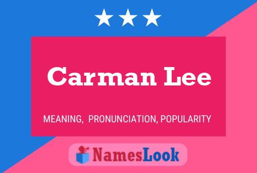 Carman Lee 名字海报