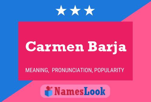 Carmen Barja 名字海报