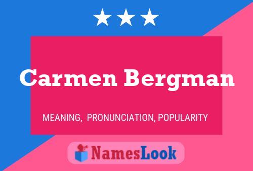 Carmen Bergman 名字海报