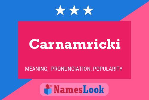 Carnamricki 名字海报