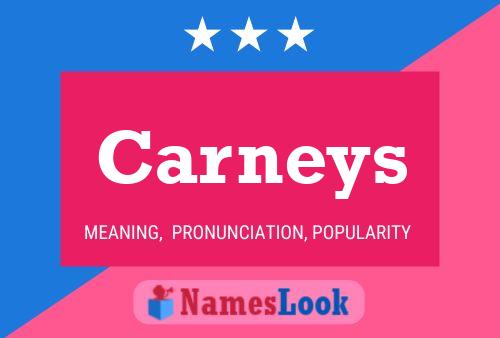 Carneys 名字海报