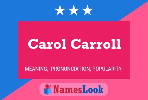 Carol Carroll 名字海报