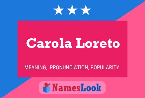 Carola Loreto 名字海报