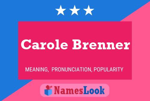 Carole Brenner 名字海报