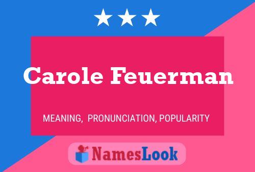 Carole Feuerman 名字海报