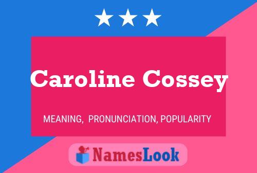 Caroline Cossey 名字海报