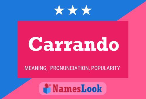 Carrando 名字海报