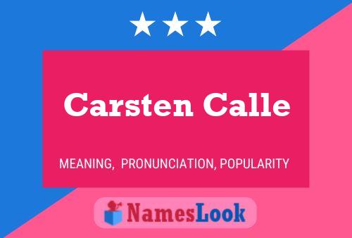 Carsten Calle 名字海报