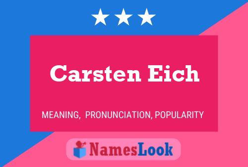 Carsten Eich 名字海报