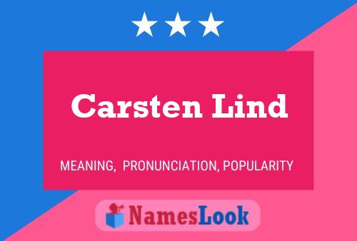 Carsten Lind 名字海报